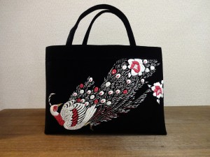 ショールからトートバッグ加工